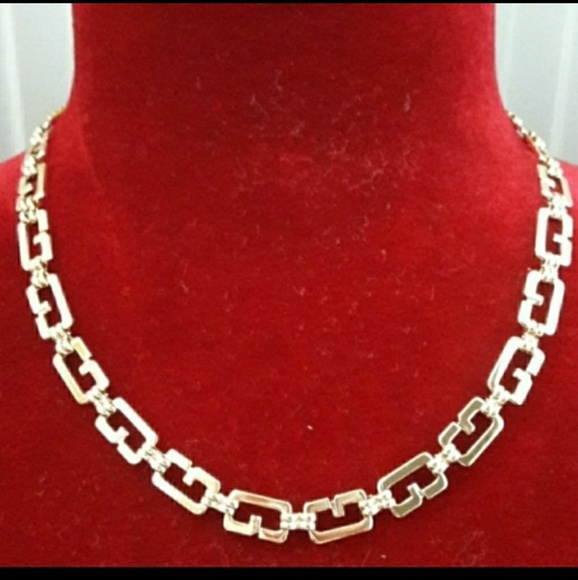 Givenchy Jewelry - Authentic Vintage Givenchy Gold Logo Necklace